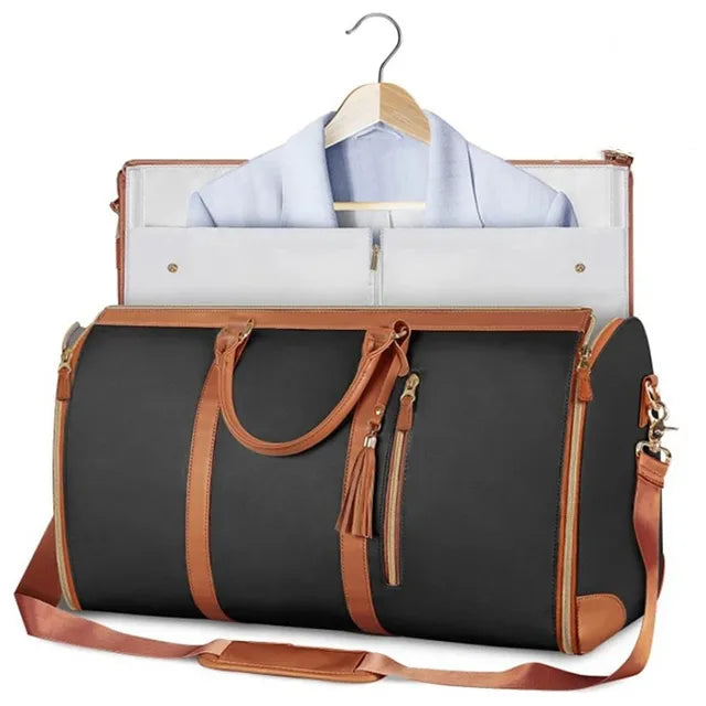 Fashion Large PU Folding Suit Storage Bag