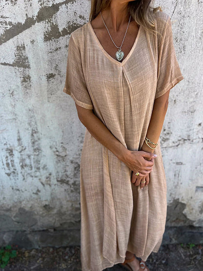 Melanie™ | Cotton and Linen Summer Dress