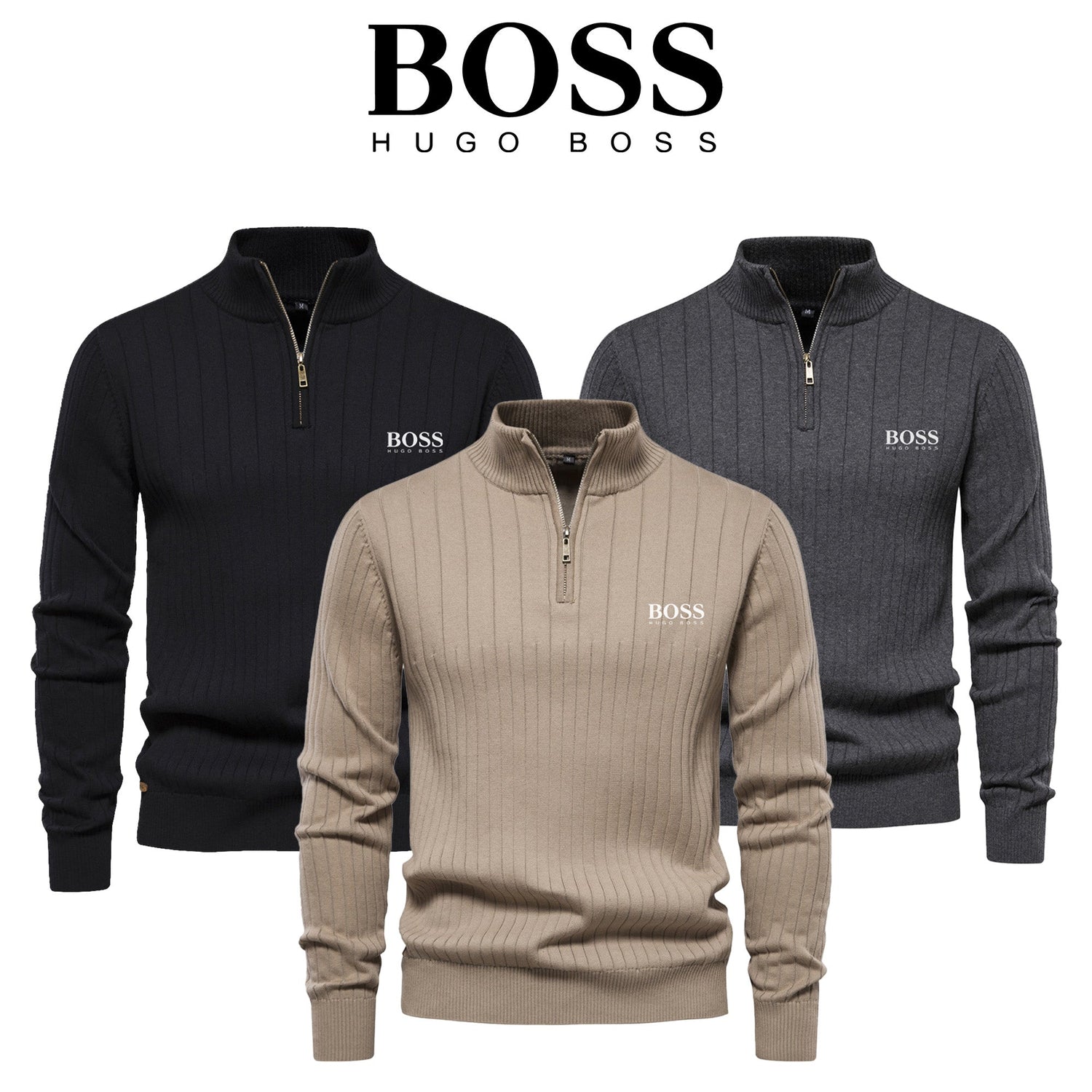 BOSS™ - Suéter con cremallera premium